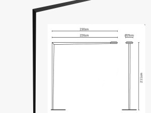 floor lamp fabbian f05c0102 angle Modelo 3D