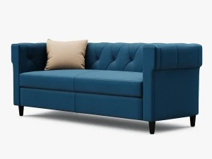 chester tufted upholstered sofa 3D Model