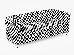 chester tufted upholstered sofa 3D Model