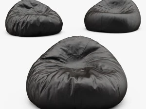 grand leather bean bag chair 3D Model