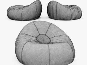 grand leather bean bag chair Model 3D