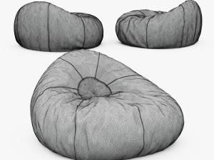 grand leather bean bag chair Model 3D