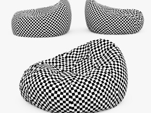 grand leather bean bag chair Model 3D