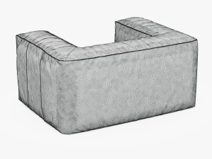 scruffy armchair 3D 모델