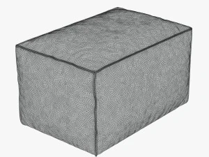 footstool scruffy 3D Model