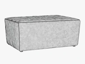 footstool shabby 3D Model