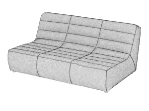 shabby sofa 3D Модель