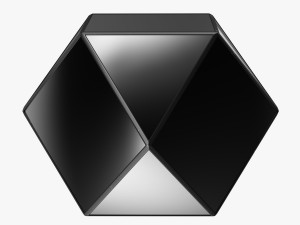 matty mirrored polygon side table 3D Model