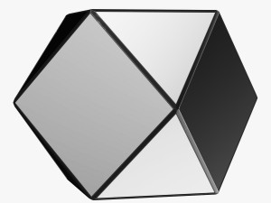 matty mirrored polygon side table Modello 3D