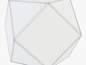 matty mirrored polygon side table 3D Model