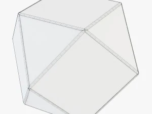 matty mirrored polygon side table 3D Model
