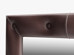 leather mirror small 3D Modell