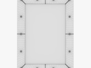 leather mirror small 3D Modell