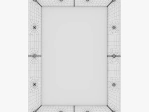 leather mirror small 3D Model