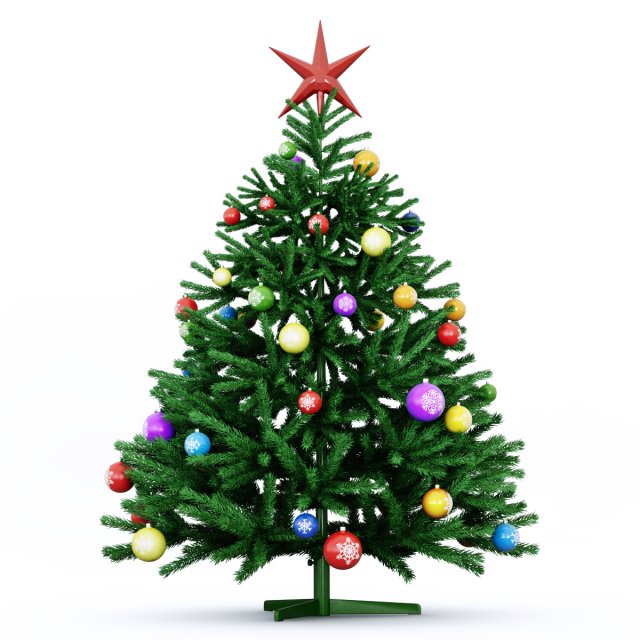 christmas tree 3Dモデル .c4d .max .obj .3ds .fbx .stl .blend