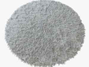 tibetan sheepskin snow-white round 3D Model