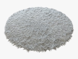tibetan sheepskin snow-white round 3D Model