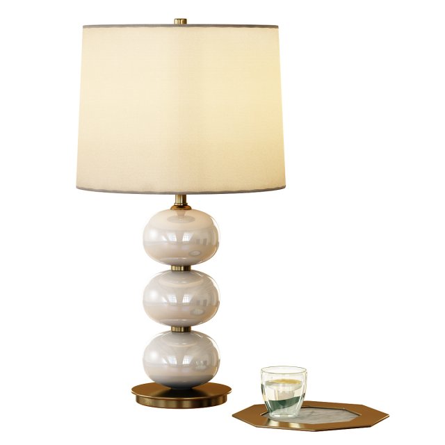 abacus table lamp - milk white 3D मॉडल .c4d .max .obj .3ds .fbx .stl .blend 