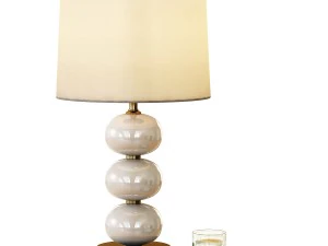 lampu meja sempoa - putih susu Model 3D