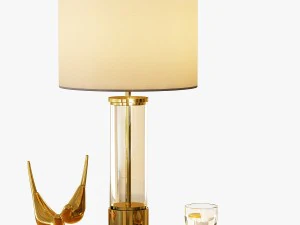 acrylic column table lamp 3D Model