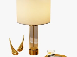 acrylic column table lamp 3D Model