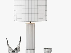 acrylic column table lamp 3D Model
