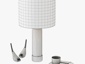 acrylic column table lamp 3D Model