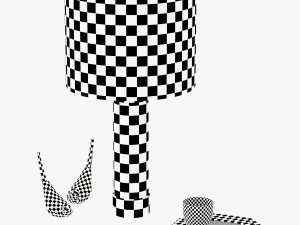 acrylic column table lamp 3D Model