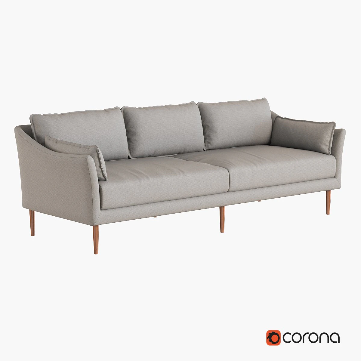 west elm antwerp sofa 3D Model .c4d .max .obj .3ds .fbx .stl .blend 