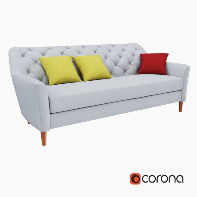 west elm ainslie sofa Modelo 3D .c4d .max .obj .3ds .fbx .stl .blend 