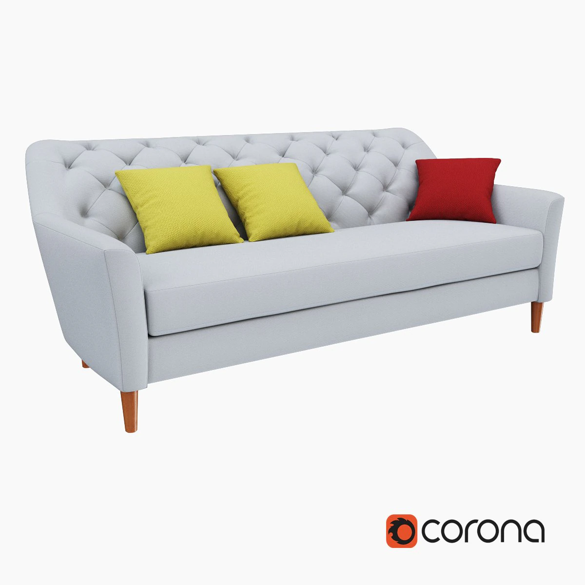 west elm ainslie sofa 3D Model .c4d .max .obj .3ds .fbx .stl .blend