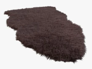 artificial sheepskin brown 3D Model