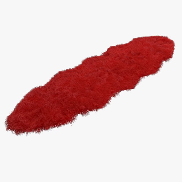 artificial sheepskin red Modèle 3D .c4d .max .obj .3ds .fbx .stl .blend 