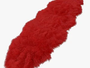 artificial sheepskin red 3D Model