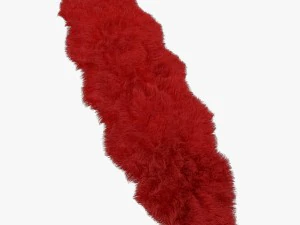 artificial sheepskin red 3D Model