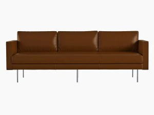 west elm axel leather sofa 3D Model