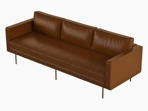 west elm axel leather sofa 3D Model