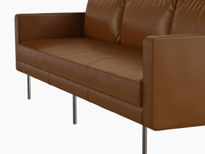 west elm axel leather sofa 3D Model