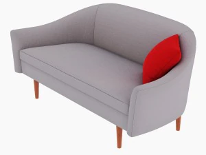 west elm billie sofa 3D Model