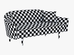 west elm billie sofa 3D Model