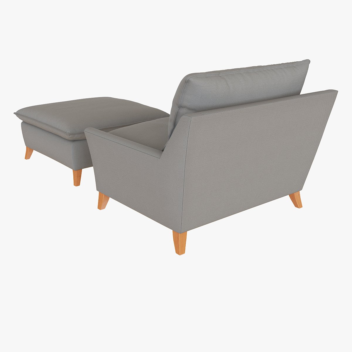 west elm bliss down filled chair and a half 3D Model in Chair 3DExport