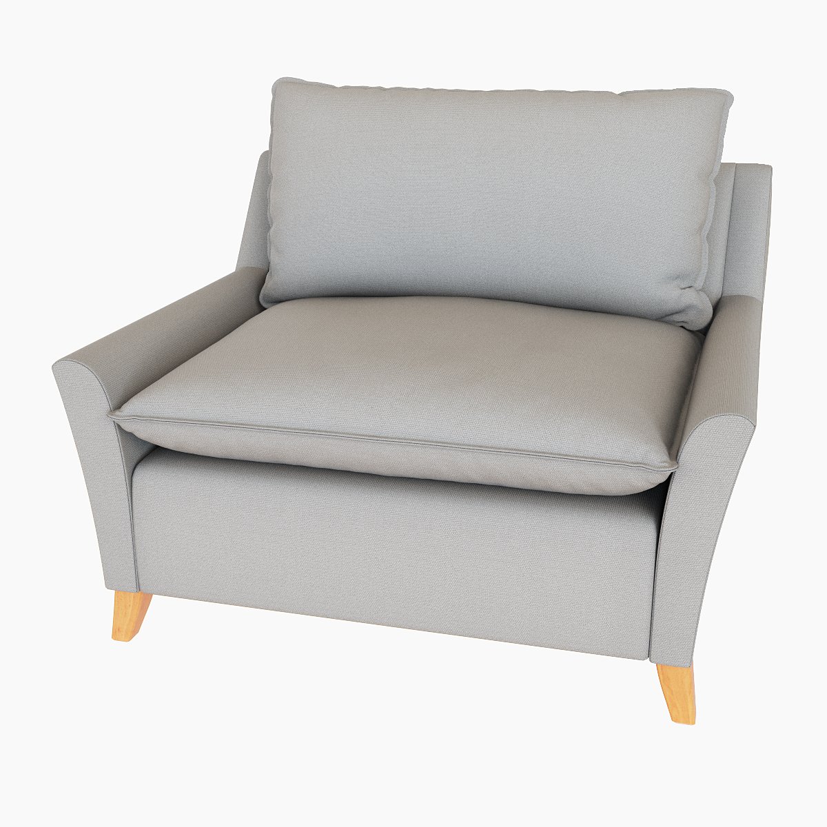 west elm bliss down filled chair and a half 3D Model in Chair 3DExport