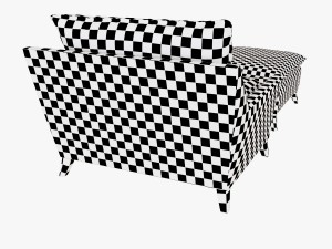 west elm bliss down filled chair and a half 3D मॉडल