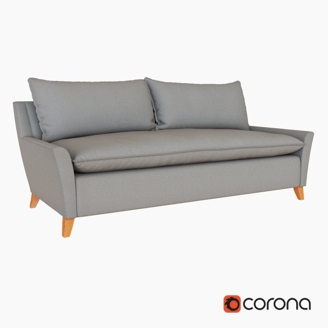 west elm bliss down filled sofa 3D Modell .c4d .max .obj .3ds .fbx .stl .blend 