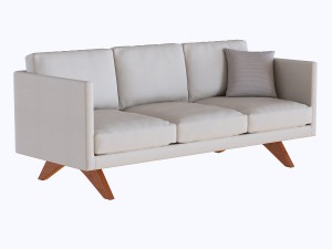 west elm brooklyn upholstered sofa 3D Model