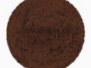 carpet snow h169-brown round 3D Model
