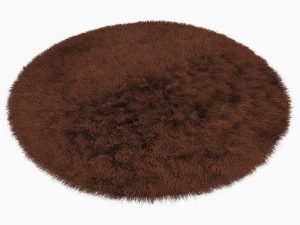 carpet snow h169-brown round 3D Model