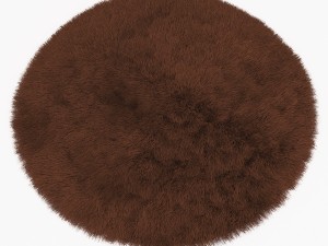 carpet snow h169-brown round 3D Model