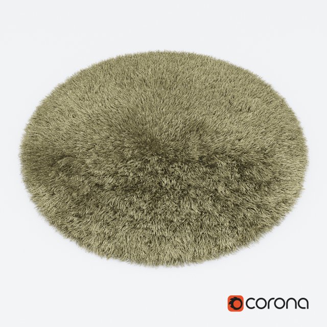 carpet snow h265-beige round 3D Model .c4d .max .obj .3ds .fbx .stl .blend 