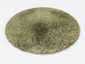 carpet snow h265-beige round 3D Model